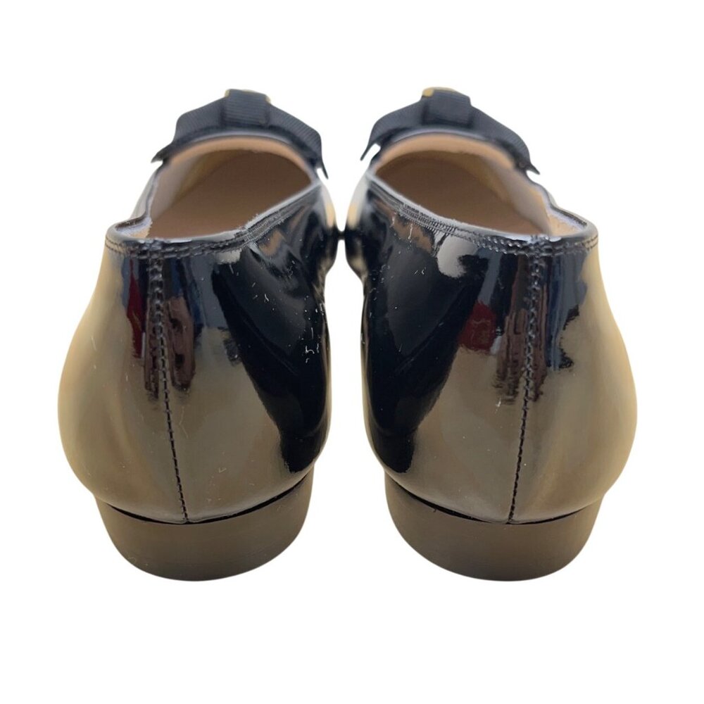 Salvatore Ferragamo Vara Bow Loafers Black Patent Leather - Size 6.5 2A (Narrow) - Picture 4 of 8